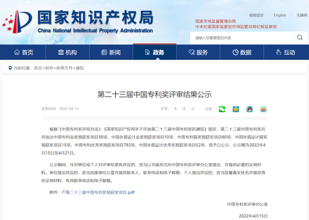 国家级！顺发配资信息密码项目荣获国家知识产权局中国专利奖